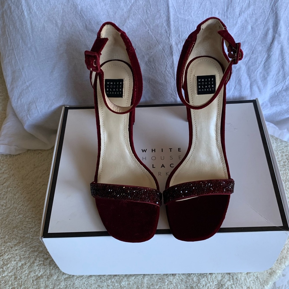 WHBM Penni Velvet Heels